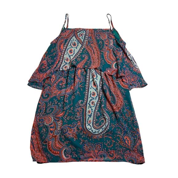Unbranded Dresses & Skirts - Women's Square Neck Sleeveless Paisley Print Mini Dress Size XXS Festival Party
